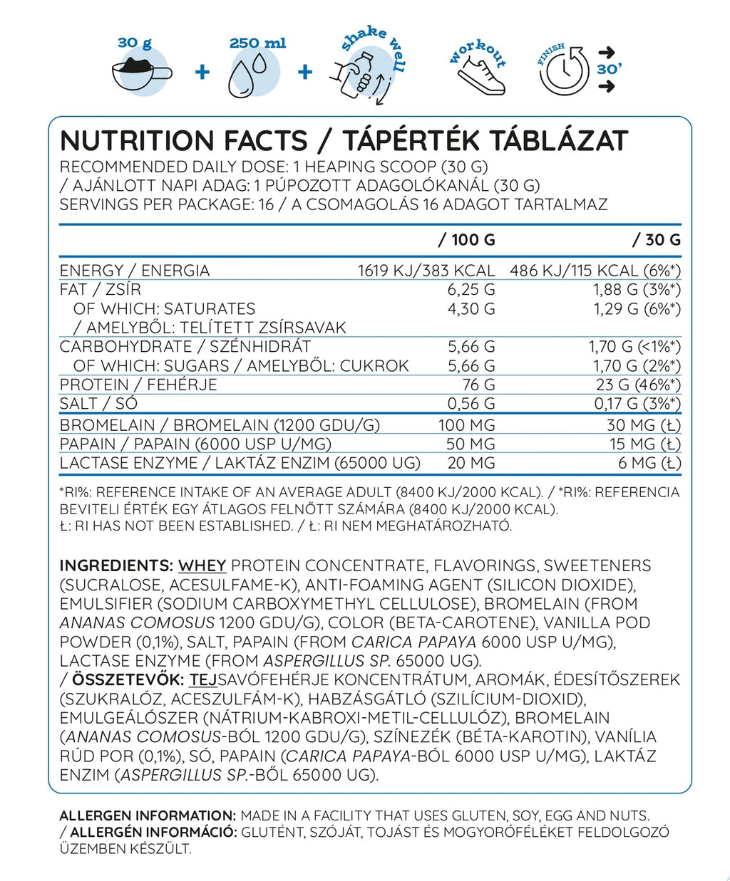Nutriversum Whey Pro Pure Proteinpulver 500gr, 1000gr