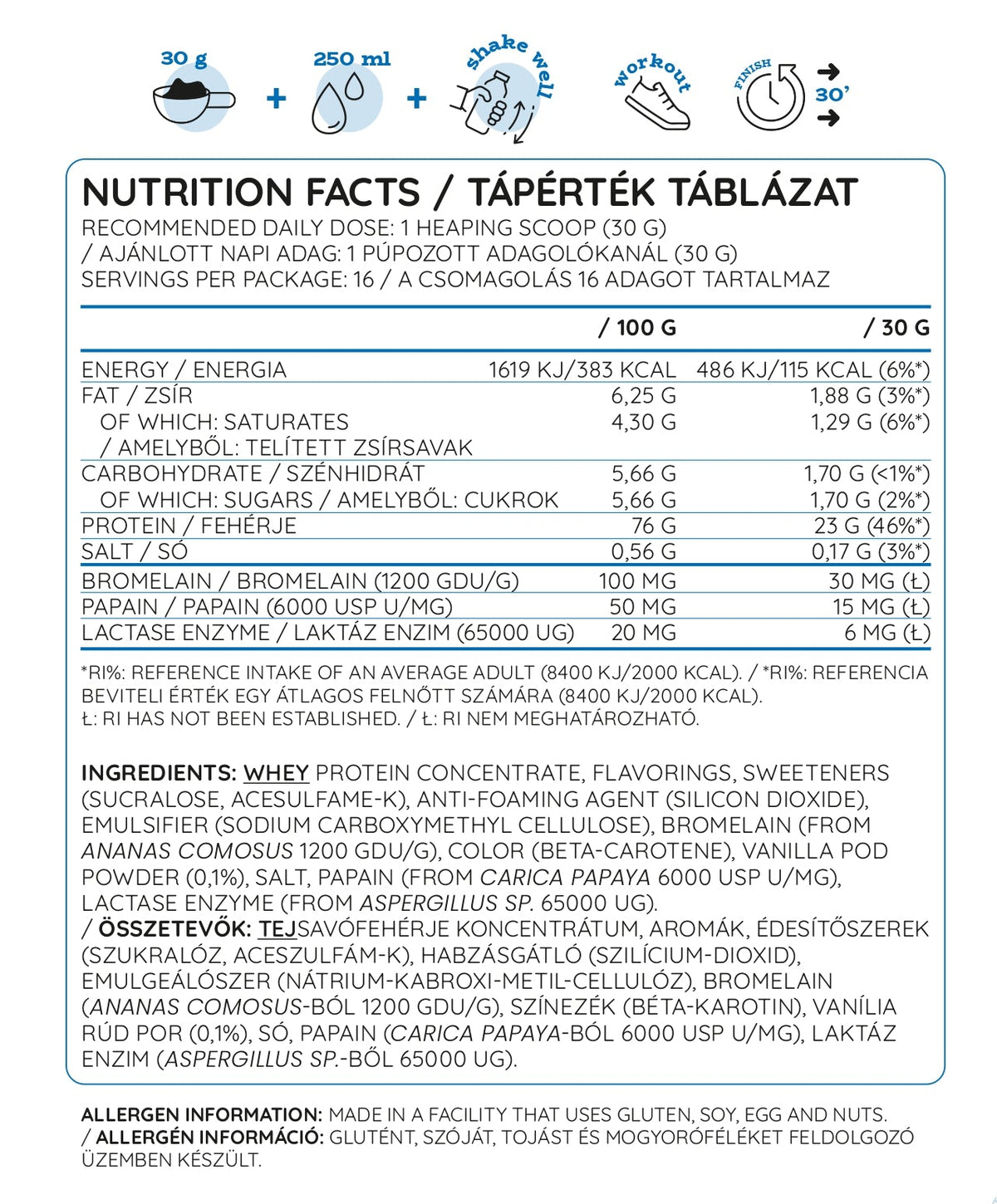 Nutriversum Whey Pro Pure Proteinpulver 500gr, 1000gr
