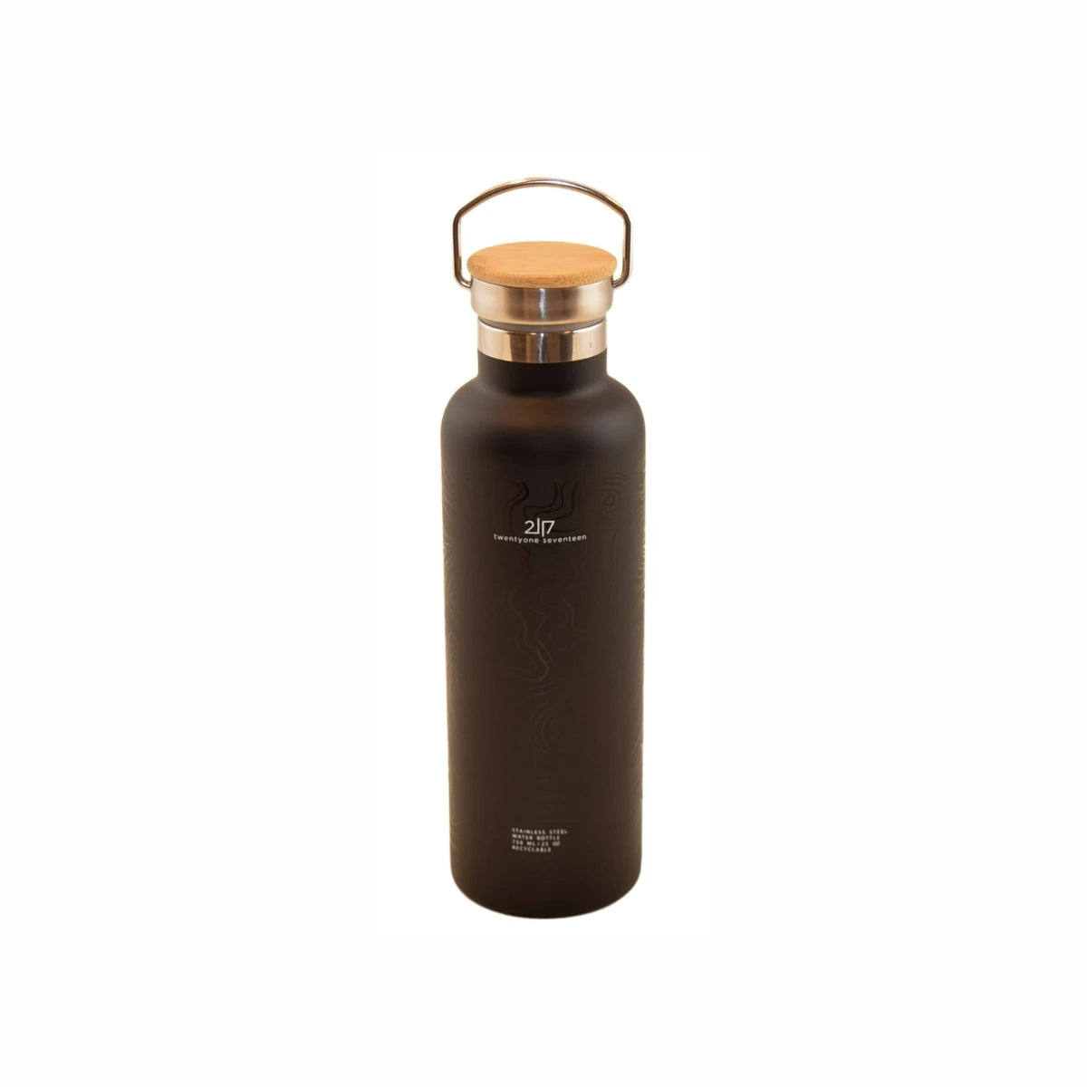 2117 Double Wall-Flasche mit Bambus Schraubverschluss 750ml