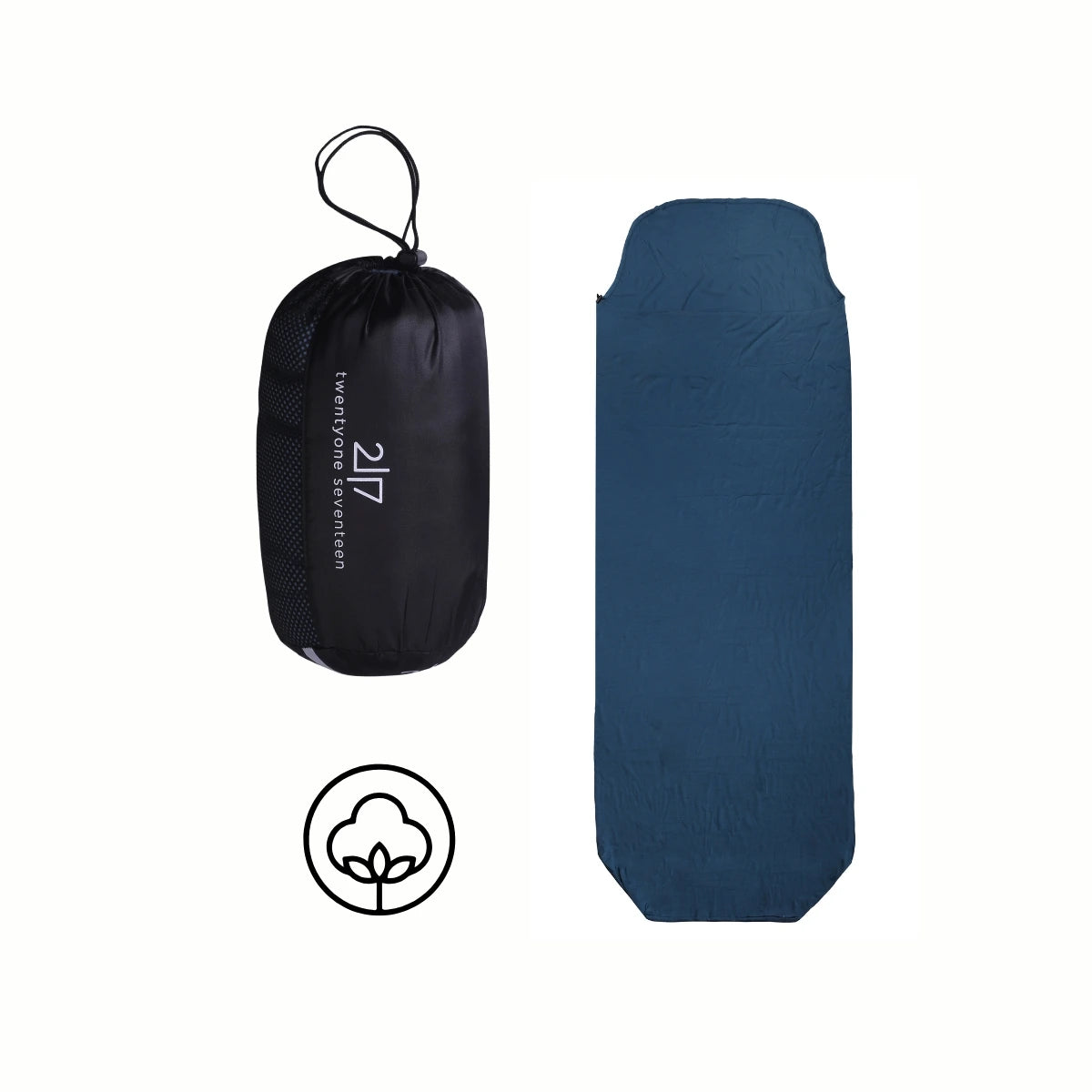 2117 Baumwoll Schlafsack MummyLiner Ultraleicht Inviken