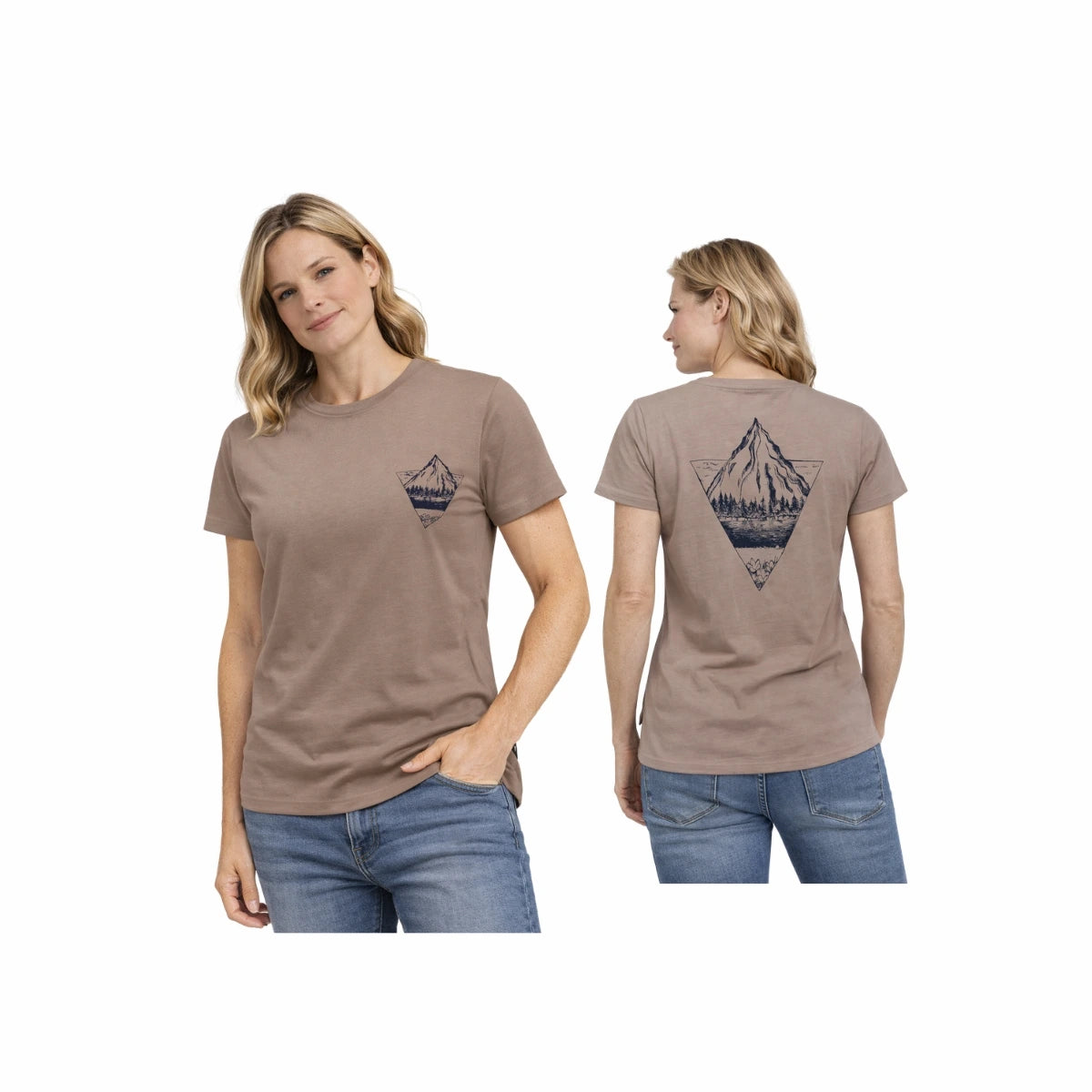Bio-Baumwoll T-Shirt Damen Loose Fit Mountains Ella