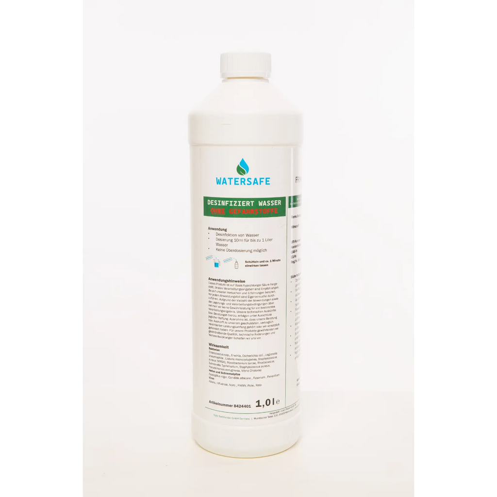1 Ltr. AriOn Frivild Sweden Watersafe 375ppm Wasseraufbereitung, Outdoor-Wasserreiniger für sicheres Trinkwasser