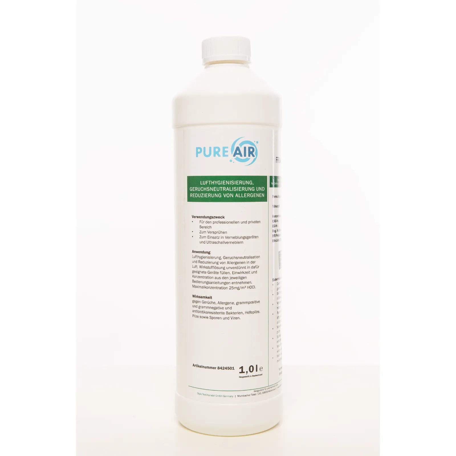 1 Ltr. PureAir 150ppm Desinfektionsmittel Luftreinigungsmittel