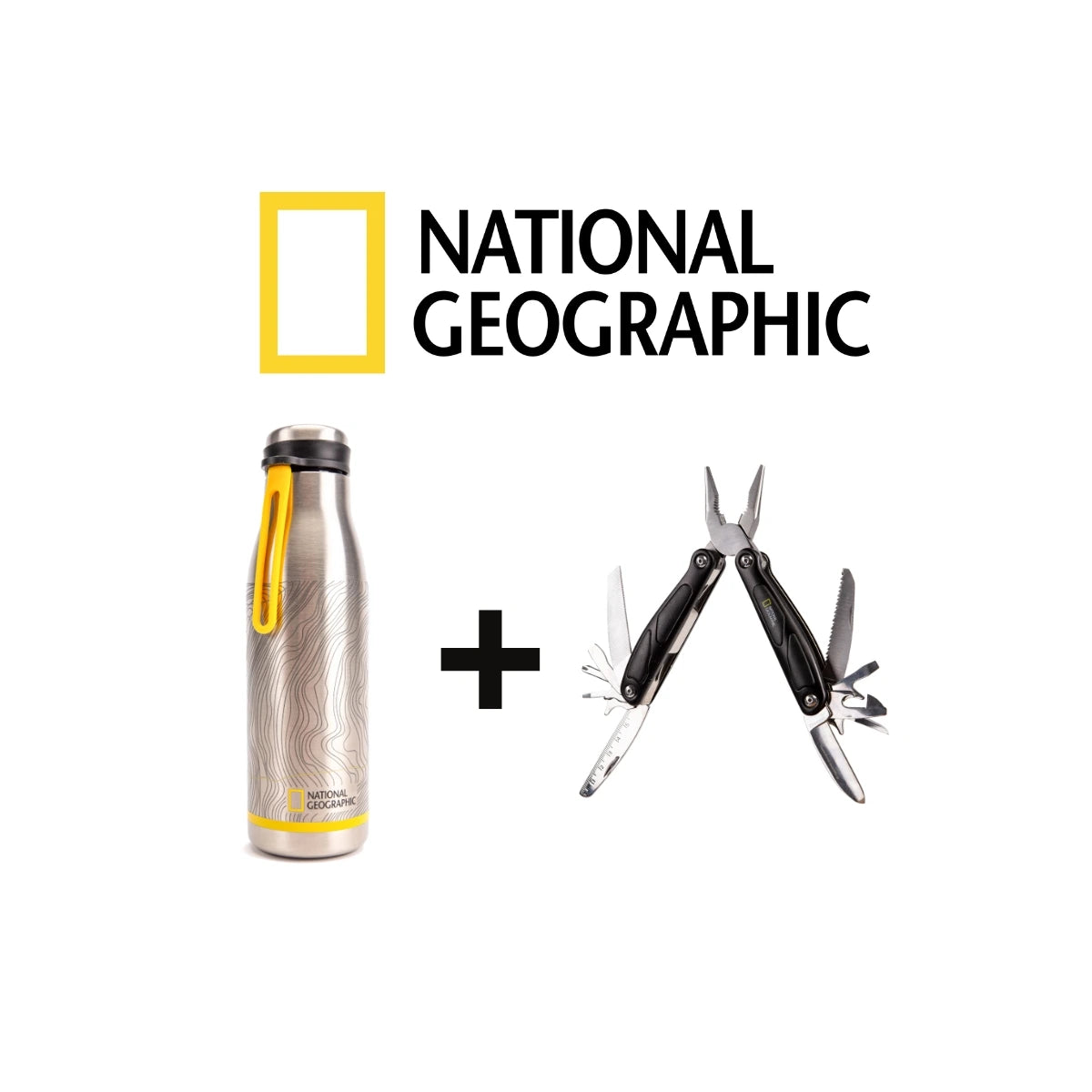 National Geographic Bundle, Set Trinkflasche, Multitool